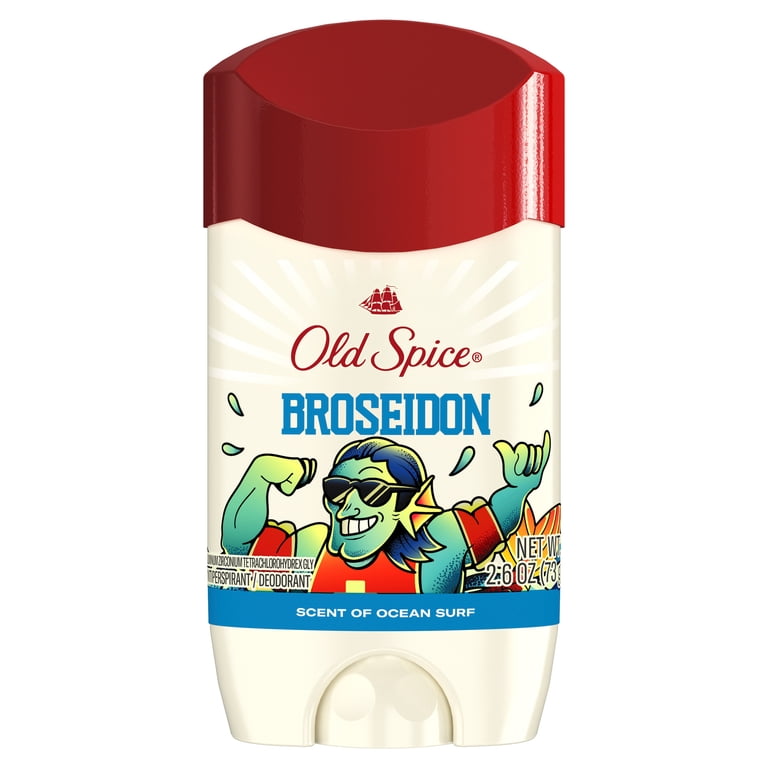 Old Spice Men's Antiperspirant, Broseidon, Scent of Ocean Surf