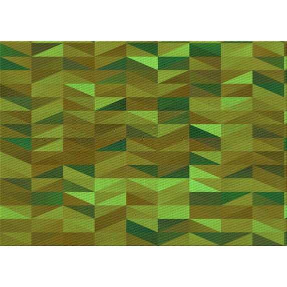 Ahgly Company Machine Washable Indoor Rectangle Transitional Antique Bronze Green Area Rugs, 2' x 5'