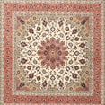 thumbnail image 1 of Ahgly Company Machine Washable Indoor Square Traditional Deep Peach Orange Area Rugs, 3' Square, 1 of 7
