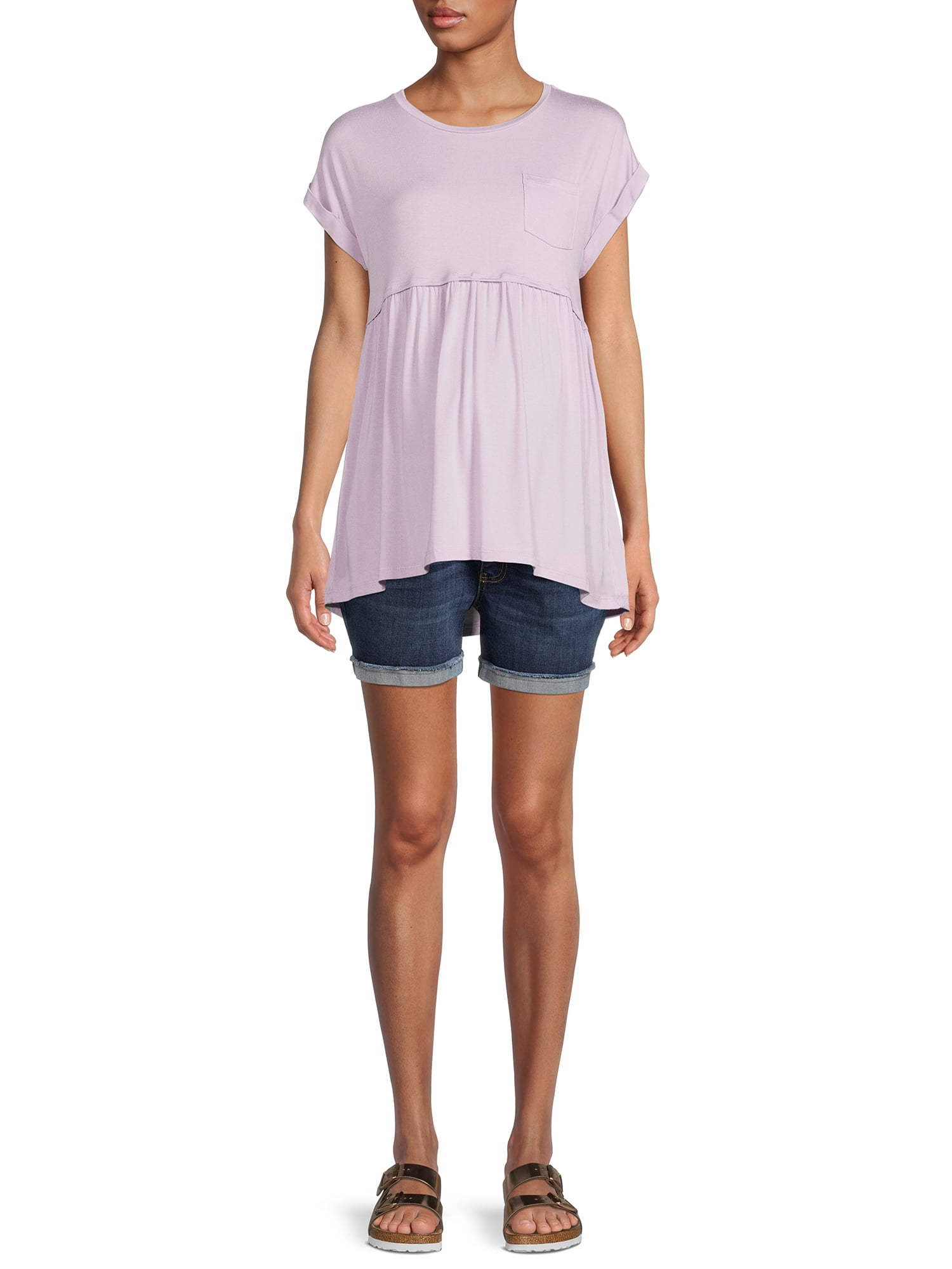 Time And Tru Women's Maternity Babydoll T-Shirt