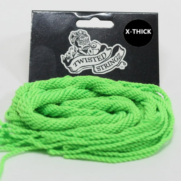 Inhibere til Forstå Twisted Stringz Yo-Yo Strings - Polyester - Solid Extra Thick YoYo String -  10 Pack (Green) - Walmart.com