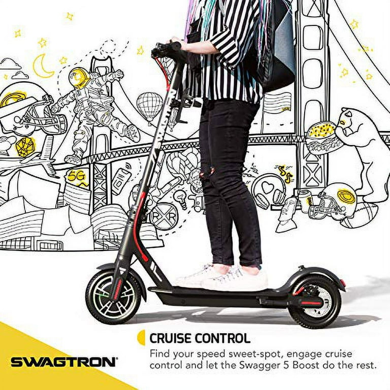 Swagtron Swagger 5 Elite Electric Smart Scooter Silver Walmart