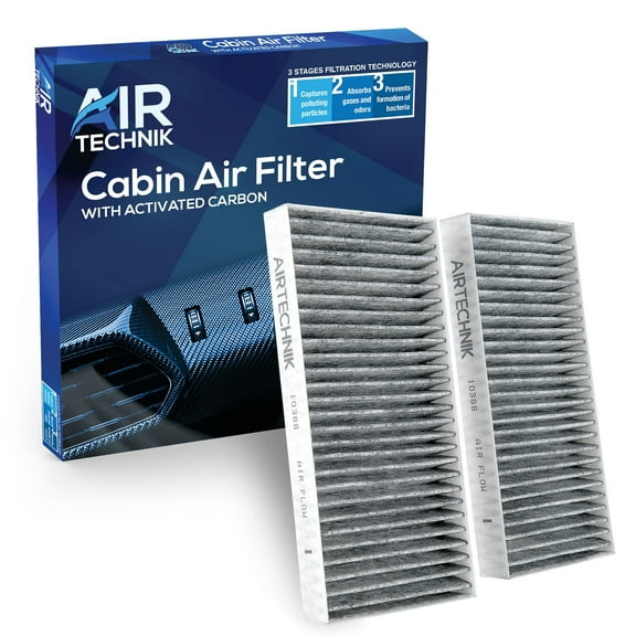 AirTechnik CF10388 Cabin Air Filter w/Activated Carbon  Fits 2004-2015 Nissan Titan, 2005-2015 Armada, 2012-2014 NV2500, 2012-2014 NV3500, 2004-2010 Infiniti QX56
