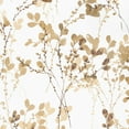 thumbnail image 3 of Woven Trends 2-Pack Floral Semi Sheer Floral Curtains for Living Room and Bedroom, Shabby Chic Botanical Light Filtering Curtains, Set of 2, 52" W x 63" L, Light Brown, 3 of 4