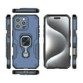 thumbnail image 3 of Phone Case for iPhone 15 Pro with 360° Rotating Ring Holder Stand, Hybrid Shockproof Cover for iPhone 15 Pro, Luxury Slim Fit Lightweight Drop Protective Rugged for Women Men, Blue, 3 of 8
