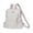 White1, variant on 13-inch Mini Lightweight Soft-leather Double Shoulder Backpack with Tassels and Hidden Zipper Soft-Sided Flap Backpack, for School, Travel, and Work