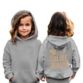 thumbnail image 2 of RMGVDSD Girls Long Sleeve Hoodies Casual Letter Print Pullover Hooded Sweatshirt with Pocket Loose Fit Hoodie Tops Back To School Wear Kids Sweatshirt 8-9 Years, 2 of 9