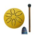 thumbnail image 2 of Eoperou Steel Tongue Drum: 3 Inches 6 Notes Outside Garden Rain Chime Mini Chakra Drum Small Ethereal Handpan Drum with Mallet for Zen Yoga, 2 of 8