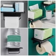 thumbnail image 3 of Shisuyan Multi Functional Roll Paper Rack Black Aluminum Alloy 1Pack 7.7X4.1X2In, 3 of 9