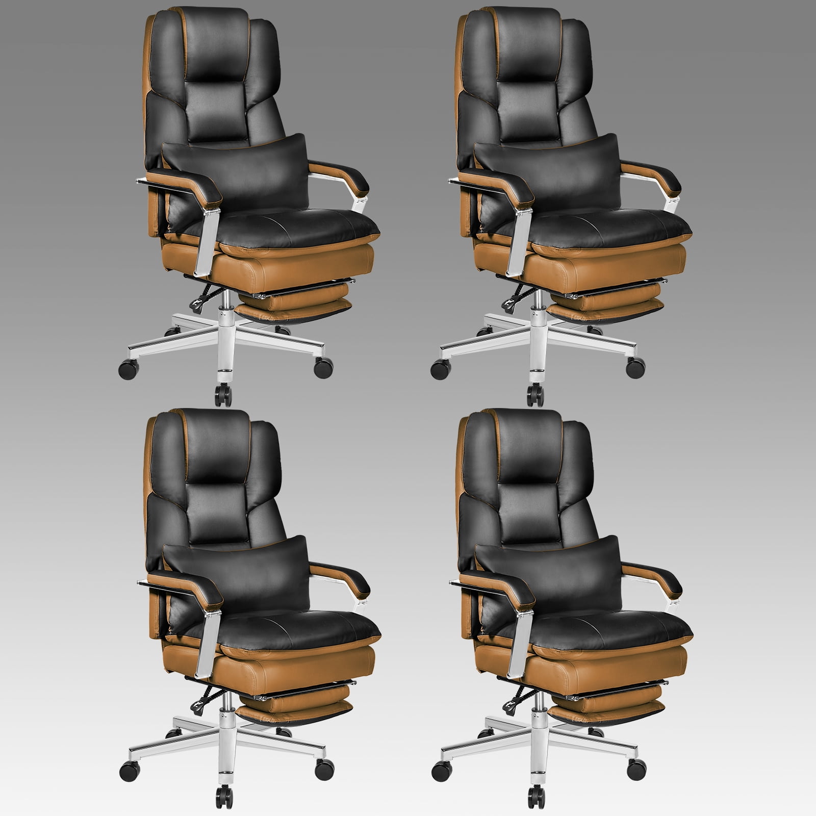 SeekFancy Reclining Office Chair with Footrest, Big and Tall Office