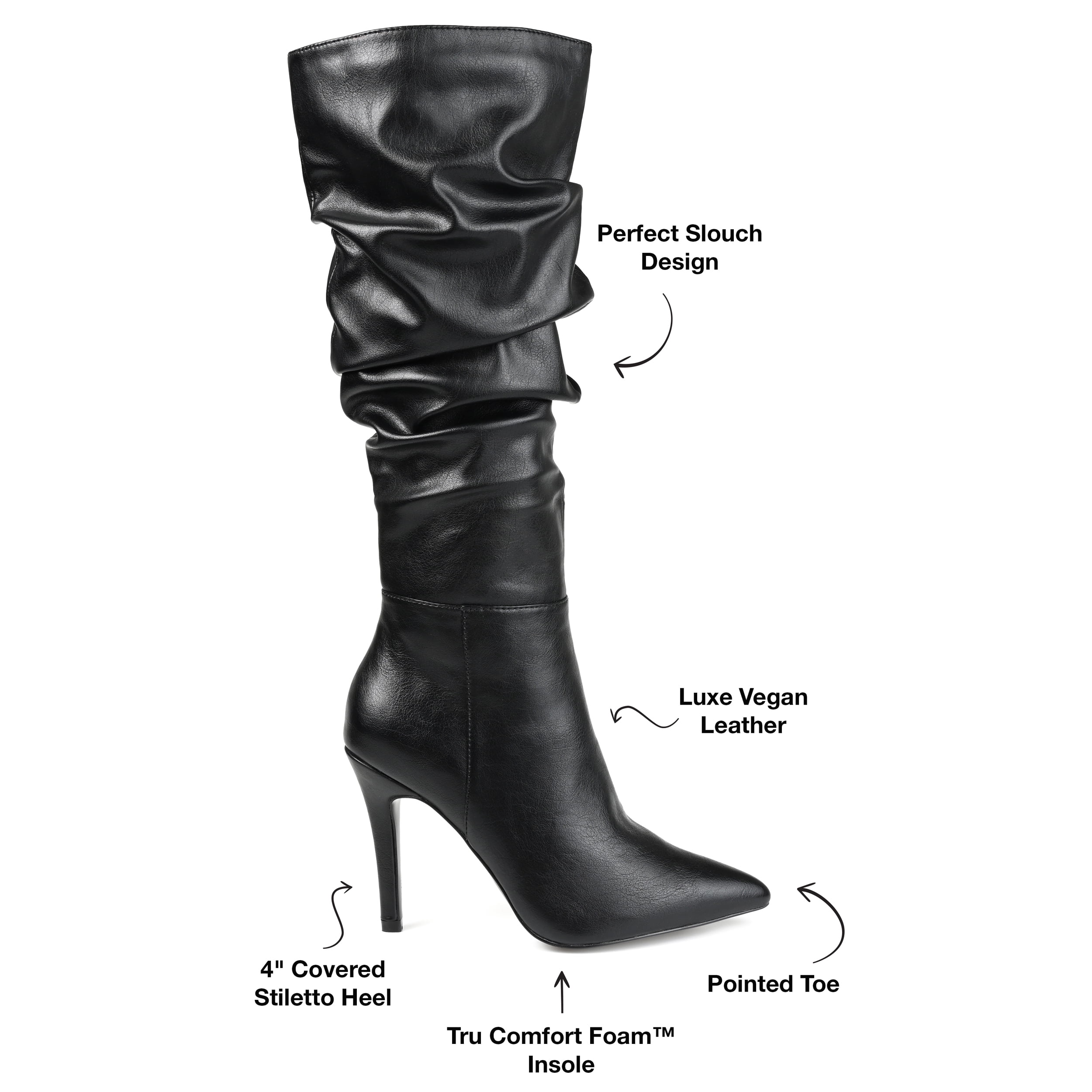 Journee Womens Sarie Stiletto Knee High Boots