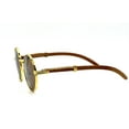 thumbnail image 4 of Men's Gold Frame Vintage Round Luxury Brown Lens Hip Hop Sunglasses, 4 of 10