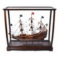 thumbnail image 4 of 13" x 34" x 31.5" Classic Brown For Midsize Tall Ship  Display Case, 4 of 8