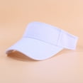 thumbnail image 2 of Trgacdwlo Sun Visor Hat Sports Adjustable Long Brim Breathable Lightweight UV Protection Sun Hat for Men Women Fishing Tennis White, 2 of 8