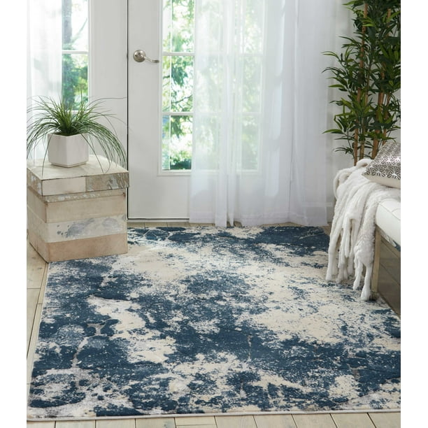 Kathy Ireland Heritage Beige/Blue Area Rug by Nourison