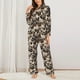 thumbnail image 2 of Balery Pug Conjunto de Pijama con Estampado para Mujer, Conjunto de Dos Piezas con Manga Larga, Ropa de Dormir Suave con Bolsillos, Pijamas Cómodos-Medium, 2 of 7