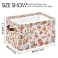 thumbnail image 4 of Yayeee Canvas Storage Basket with Handles for Shelves Fabric Bins Closet Organizer, Small Floral Blooms, 4 of 8