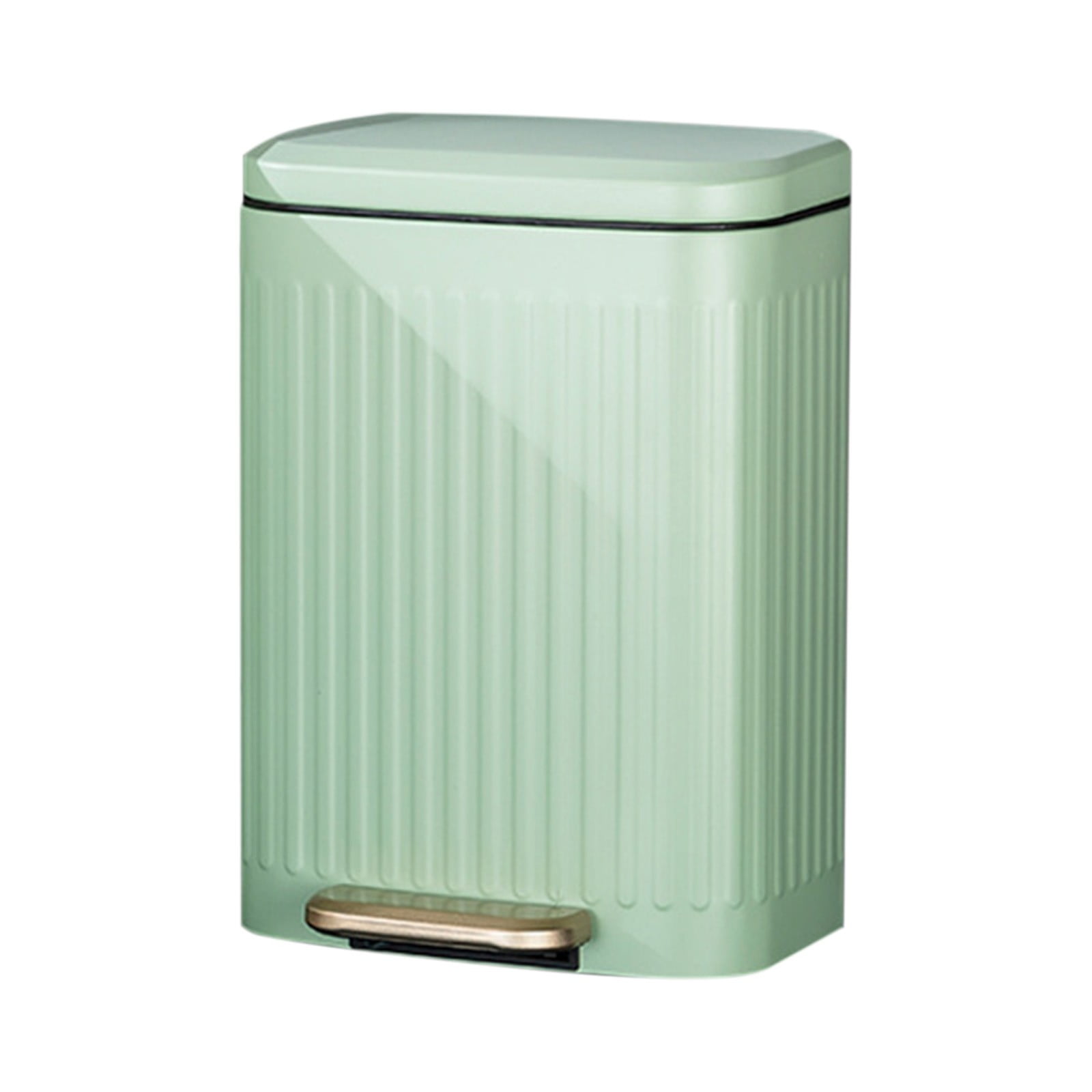 Kitchen Trash Can, Stainless Steel Step-On Garbage Can with Lid, Tall Kitchen & Bathroom Trash Can, Small Office Waste Bin - Xuniizn
