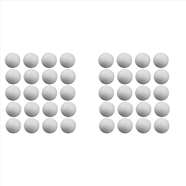 40 Piezas Pelotas de Práctica de Golf de Aire, Pelota de Espuma, Entrenamiento de Golf En Interiores Y Exteriores, para Patio Trasero Alfombrilla de Golpe, Blanco