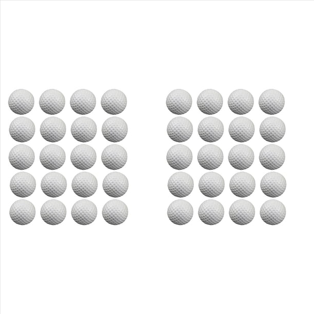40 Piezas Pelotas de Práctica de Golf de Aire, Pelota de Espuma, Entrenamiento de Golf En Interiores Y Exteriores, para Patio Trasero Alfombrilla de Golpe, Blanco