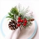 thumbnail image 5 of Juego de 12 Servilleteros con Agujas de Pino, Bayas, Navidad, AccióN de Gracias, DíA Festivo, RúStico, Granja, Servilleteros, Soportes, 5 of 5