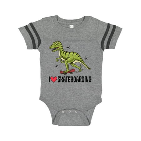 

Inktastic Skateboarding Dinosaur Gift Baby Boy or Baby Girl Bodysuit