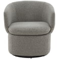 thumbnail image 4 of SAFAVIEH Couture Phyllis Modern Boucle Solid Swivel Armchair, Grey, 4 of 8