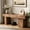 Brown, variant on Fnova 47 Inch Solid Fir Wood Farmhouse Bench, Heavy Duty Bench with Artistic Asymmetrical Legs for Entryway Bedroom Living Room Dining Room Porch