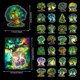 thumbnail image 2 of Pegatinas holográficas con forma de árbol mágico, 50 unidades, de vinilo impermeable, 2 of 2
