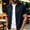 Navy, variant on Men's Short Sleeve Dress Shirts Business Casual Button Down Shirts Solid Oxford Shirt Sky Blue