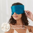 thumbnail image 5 of Silk Sleep Mask for Side Sleeper, Eye Mask Sleeping for Women Men 100% Ultra-Soft 19 Momme Grade 6A Silk, Deep Sleep Mask Light Blocking (Black), 5 of 8
