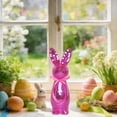 thumbnail image 4 of Mirror Rabbits Decorative Ornaments, Festive Tabletop Decor for Easter, Glittering Home Decor for Mantel or Shelf Display, 4 of 6