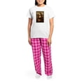 thumbnail image 4 of CafePress - Pandemic Mona Lisa Pajamas - Women's Short Sleeve Print T-Shirt and Pants Light Cotton Pajama Set, 4 of 7