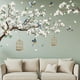 thumbnail image 1 of Calcomanías de pared con diseño de pájaro magnolia, árbol, flores, pegatinas de pared, decoración de flores blancas, decoración del hogar con magnolia, 1 of 9