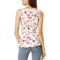 thumbnail image 3 of INSPIRE CHIC Hauts d'Été pour Femmes Sans Manches à Encolure en V Portefeuille à Taille Nouée, 3 of 7