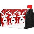 thumbnail image 3 of Merry Christmas Mailbox Cover Red Christmas Deer Snowflake Mailbox Covers Magnetic Standard Size 25.5x21 Inch Winter Xmas Holiday Decorative Post Letter Box Cover for Garden Yard Decor, 3 of 6