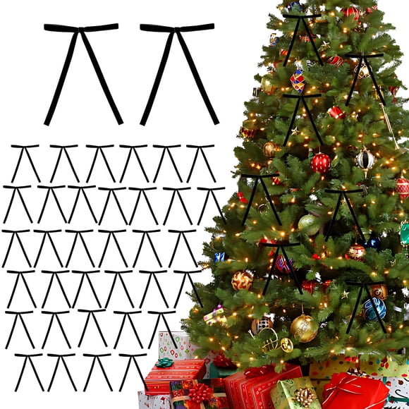 Decoración para el hogar con nudo de terciopelo, 36 piezas, lazo de terciopelo para árbol de Navidad, corona decorativa, decoración de habitación, hogar y cocina, artículos esenciales para dormitorio,