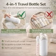 thumbnail image 2 of 4 in 1 Travel Dispenser Bottle, 4 Pack 30ML Travel Bottles for Toiletries, Leak Proof Travel Bottles for Shampoo, Lotion, Conditioner and Cream, Portable White Containers, 2 of 8