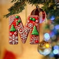 thumbnail image 1 of 26 Pcs Lettres Rouges Décorations de Sapin de Noël Lettres Canne de Bonbon avec Motif de Baies Mini Alphabet Ornements Suspendus Fête Maison Ornement de Poids pour Sapin de Noël Acrylique 2D Vitrail Fleur Fenêtre, 1 of 3