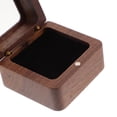 thumbnail image 3 of Square Double Ring Box Wedding Ceremony Engagement Ring Case Wooden Ring Holder, 3 of 8