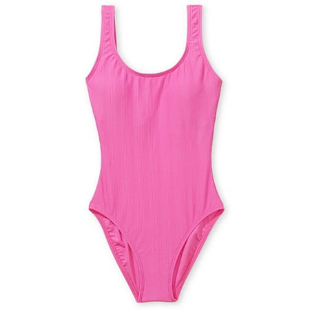 Women's Plus Solid Rib Tank Swimsuit