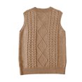 thumbnail image 5 of Vedolay Womens Sweaters Womens Long Sleeve Neck Loose Ribbed Knit Pullover Sweater,Khaki M, 5 of 5