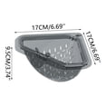 thumbnail image 3 of Aodebiao Triangular Magnetic Sink Caddy with Drainer and Filter Net, Kitchen Sink Organizer for Food Scraps and Leftovers, Stainless Steel Sink Strainer and Scrap Catcher for Kitchen Sink Corner, 3 of 9