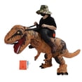 thumbnail image 1 of Disfraz inflable de dinosaurio para adultos, impermeable, para montar en el T Rex, divertido disfraz inflable para Halloween, fiesta de disfraces, juguete marrón, 1 of 15