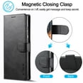 thumbnail image 5 of for Samsung Galaxy S24 Ultra Flip Wallet Case, Classic Card Slots Kickstand Strong Magnetic Premium PU Leather Drop Protective Shockproof Phone Case for Samsung Galaxy S24 Ultra, Black, 5 of 8