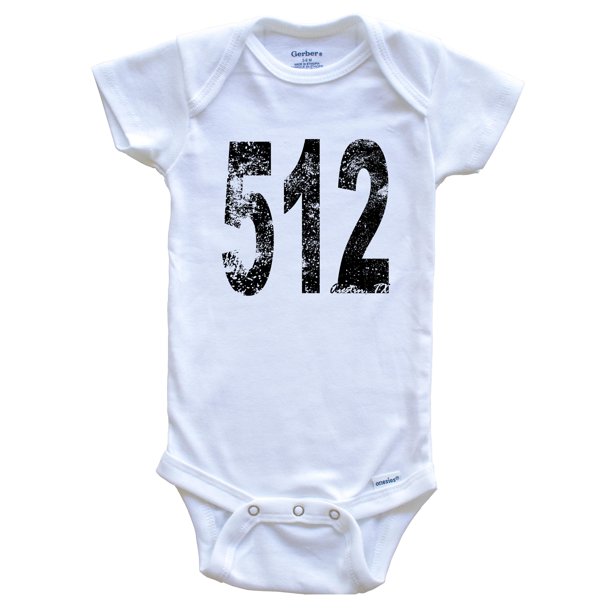 512 Austin Texas Area Code Baby Onesie One Piece Baby Bodysuit 6 9 Months White Walmart Com