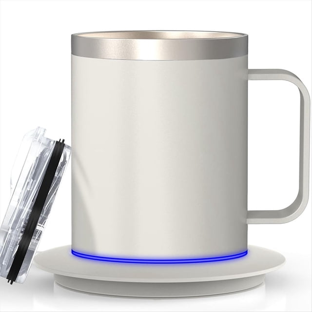 Self Heating Coffee Mug for Desk,Heated Cup with 10Hrs Auto Shut Off, USB Powered Mug Warmer Set
