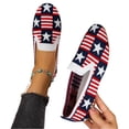 thumbnail image 3 of American Flag Print Flat Shoes for Women Slip on Sneakers Classic Mesh Loafers EVA Sole Breathable Shoes, 3 of 6