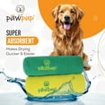 thumbnail image 7 of PAWPUP Dog Towel Super Absorbent Quick Drying Super Soft Microfiber Pet Towel for Dogs, Cats and Other Pets (40 x 24 Inches, Yellow and Green), 7 of 7
