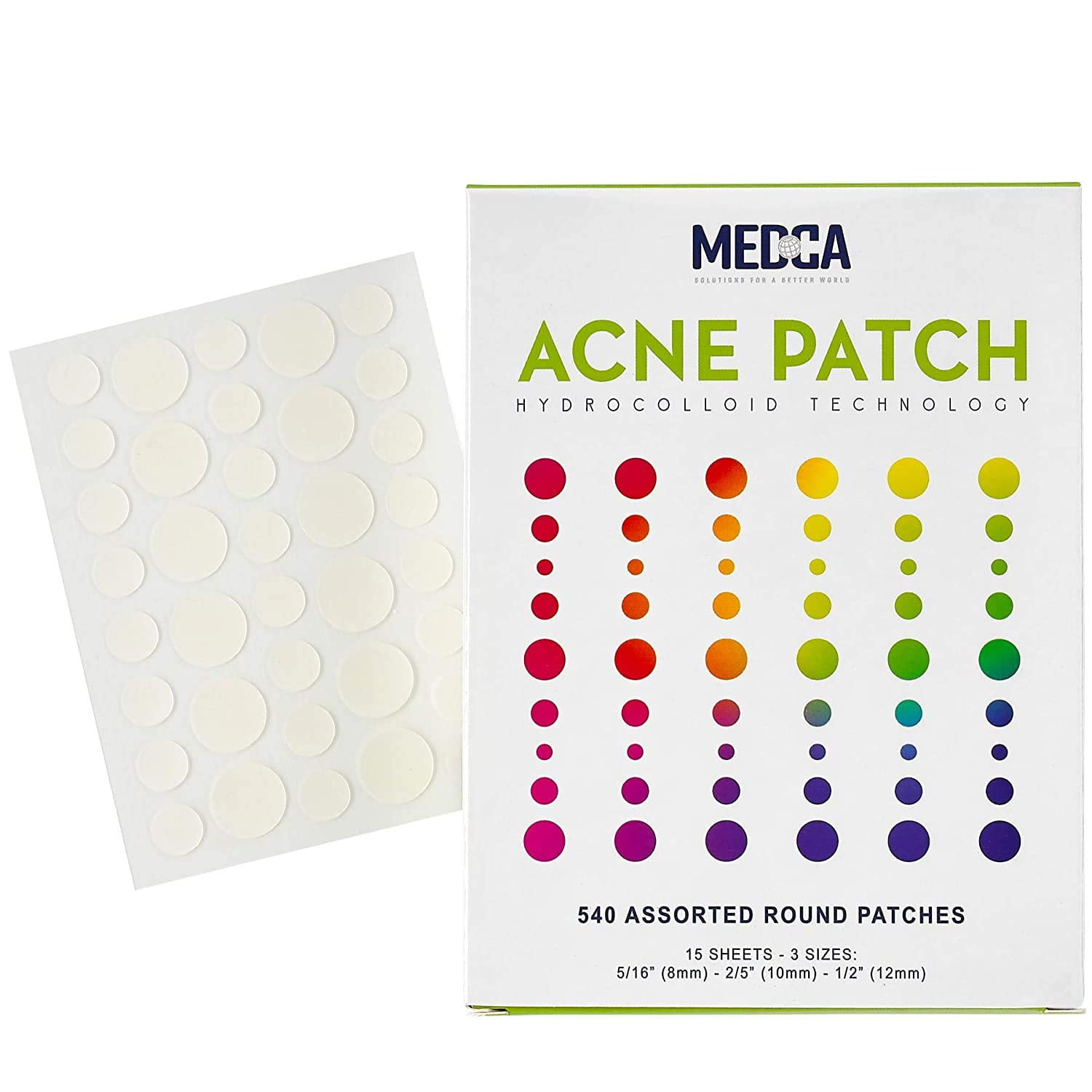 MEDca Acne Patches for Face Hydrocolloid Bandages (540 Count) Zits